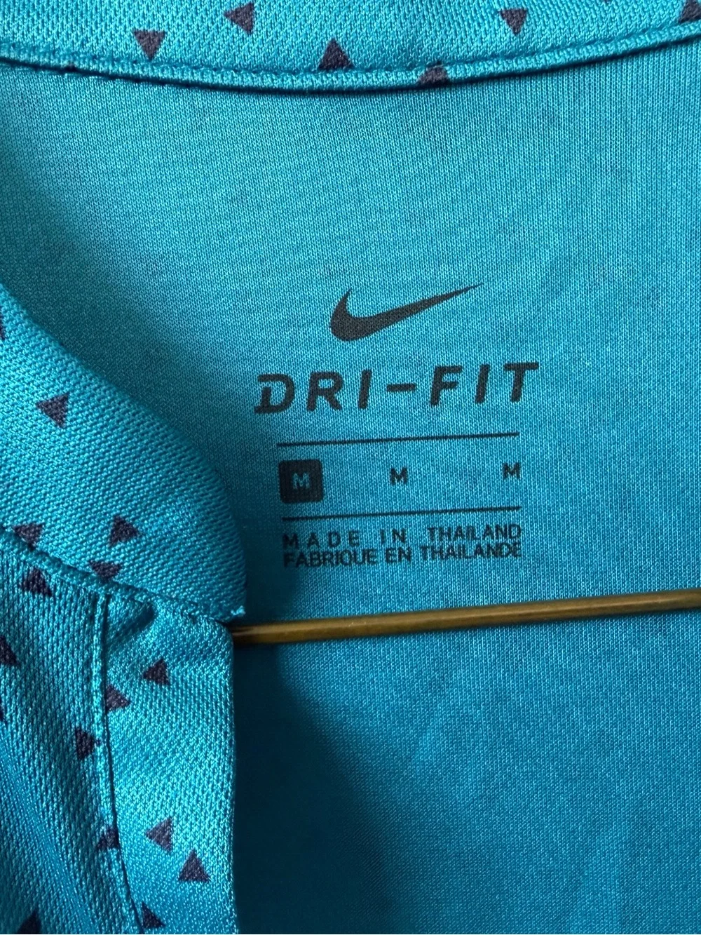 Nike Teal Dri-FIT golf Sleeveless tank top with Black Micro designs